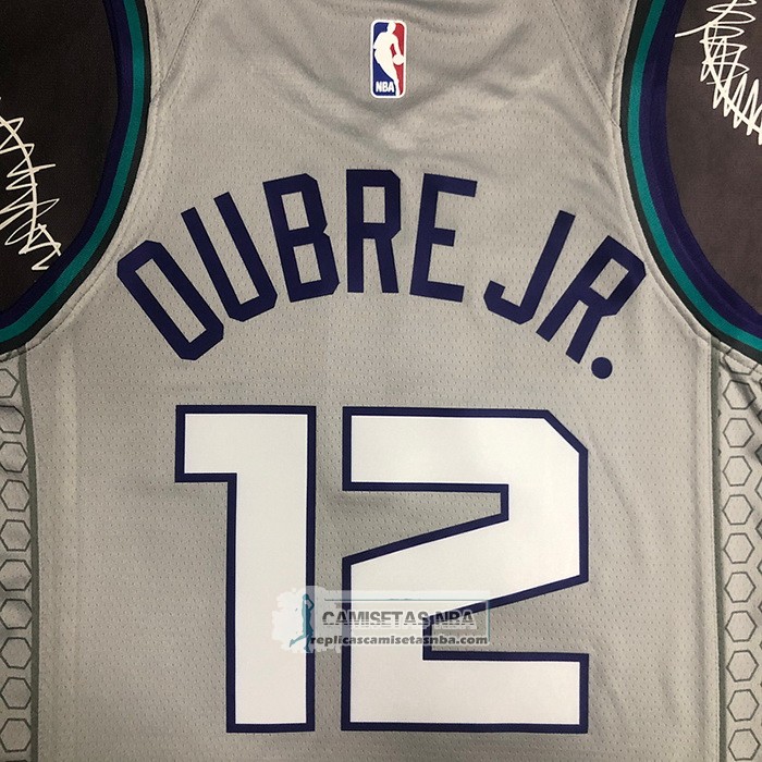 Camiseta Charlotte Hornets Kelly Oubre JR. NO 12 Ciudad Edition Gris